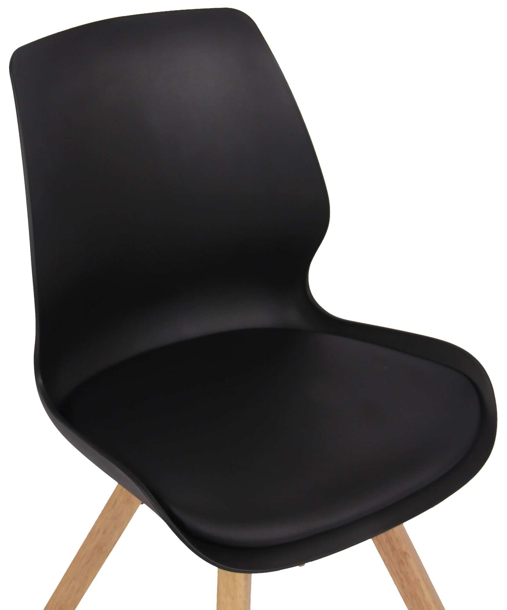 4er Set Stuhl Luna schwarz Kunststoff