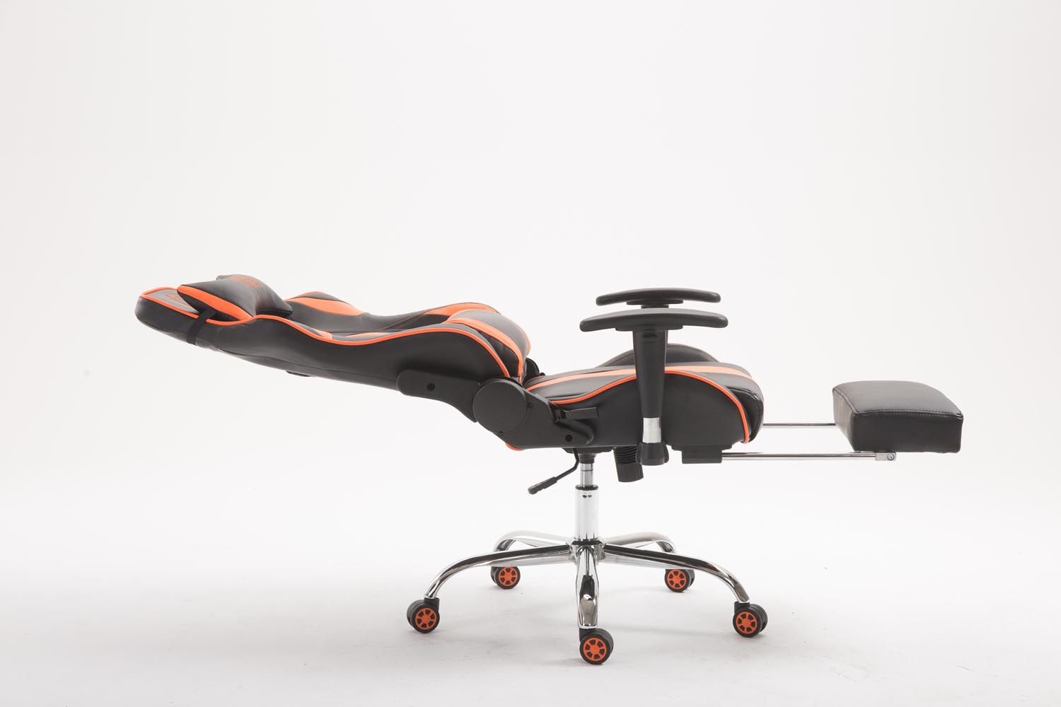 Gaming Bürostuhl Limit Kunstleder mit/ohne Fußablage schwarz/orange mit Fußablage