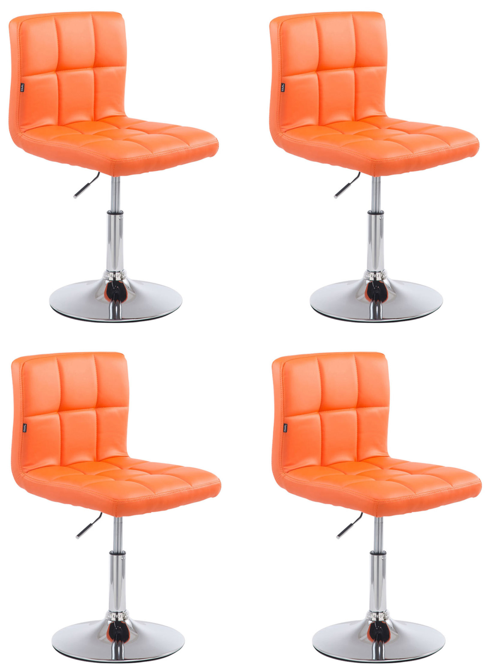 4er Set Lounger Palma V2 Kunstleder orange