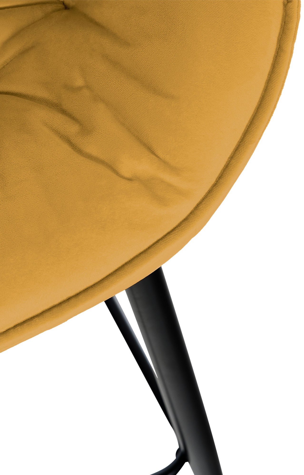 Barhocker Gibson Samt Sitzhöhe 76 cm gelb