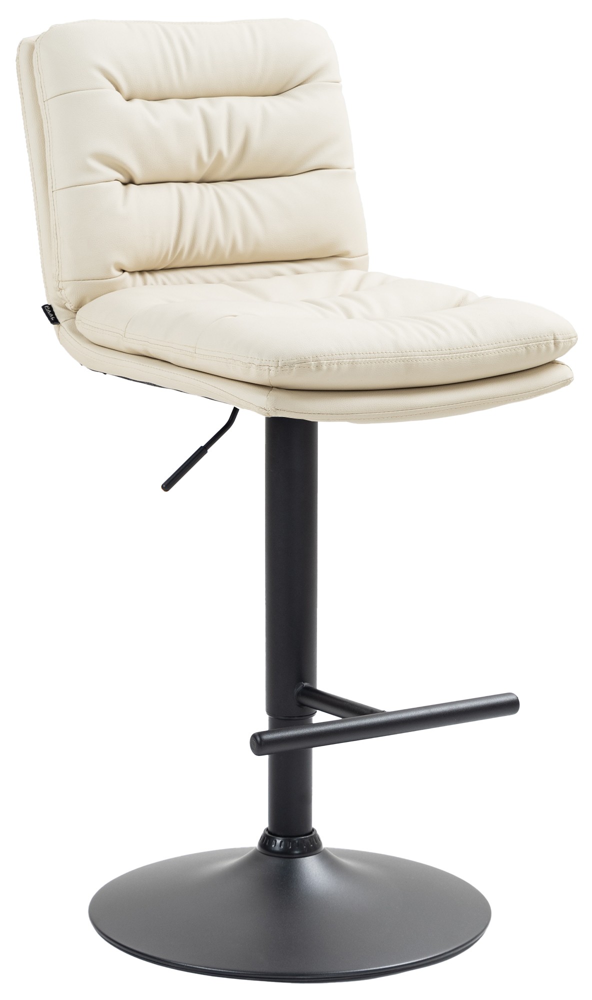 Barhocker Damar Kunstleder creme schwarz